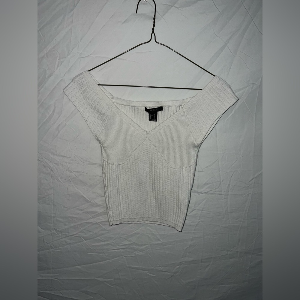 White knit top